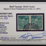 Deutsches Reich, MiNr. 190 Paar, gestempelt, BPP Kurzbefund