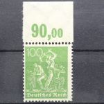 Deutsches Reich, MiNr. 187 c P OR, postfrisch, geprüft Infla