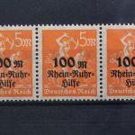 Deutsches Reich, MiNr. 258 PLF IX, 3er Streifen, postfrisch, BPP Signatur
