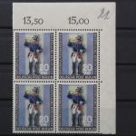 Berlin, MiNr. 120, Viererblock, Ecke rechts oben, postfrisch