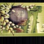 Schäfer mit seiner Herde, fröhliche Ostern
