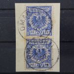 Deutsch-Südwestafrika, MiNr. VS 48, senkrechtes Paar, Briefstück