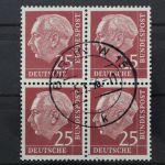 Deutschland (BRD), MiNr. 186 x, Viererblock, gestempelt