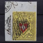 Schweiz, MiNr. 8 II a, Briefstück