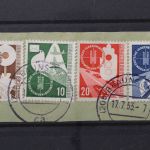 Deutschland (BRD), MiNr. 167-170, Briefstück