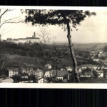 Nachod / Tschechien, Ortsansicht mit Blick zum Schloss