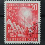 Deutschland (BRD), MiNr. 112, Abart re. Rand gebrochen, gestempelt