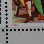 Deutschland, MiNr. 822 PF III, Viererblock, Ecke re. unten, gestempelt