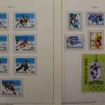 Olympische Spiele 1980, über 80 Vordruckblätter mit Briefmarken