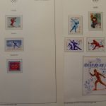 Olympische Spiele 1980, über 80 Vordruckblätter mit Briefmarken