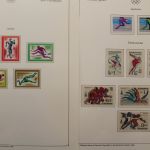 Olympische Spiele 1980, über 80 Vordruckblätter mit Briefmarken
