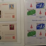 Olympische Spiele 1980, über 80 Vordruckblätter mit Briefmarken