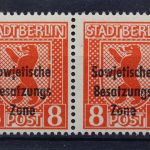 Sowj. Zone, MiNr. 202 A (PF 3 A I) waagerechtes Paar, postfrisch