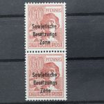 Sowj. Zone, MiNr. A195 PF II, Paar, postfrisch