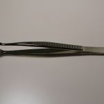 Lindner, Pinzette mit abgebogenen Schaufeln, 12 cm lang