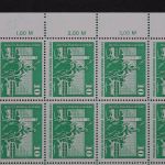 DDR, MiNr. 1843, 50er Bogen FN 4 falscher Reihenwertzähler, postfrisch