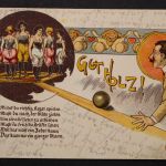 Kegeln - Gut Holz, Frauen als Kegel, Spruch