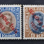 Island, MiNr. 172 + 173, Neugummi