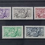 Monaco, MiNr. 443-447, Falz