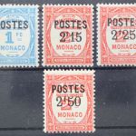 Monaco, MiNr. 159-162, Falz