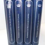Borek, 4 blaue Ringbinder mit Aufdruck "Numisbriefe der Monarchien Europas"