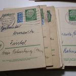 Belege, Karten, Ansichtskarten - großer Karton voll Material