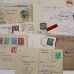 Belege, Karten, Ansichtskarten - großer Karton voll Material