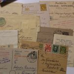 Belege, Karten, Ansichtskarten - großer Karton voll Material