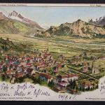 Ragaz, Schweiz, Blick auf den Ort und das Rheinthal
