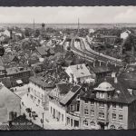Lehrte, Blick auf die Stadt mit Bahnhof