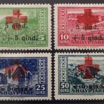 Albanien, MiNr. 100-103, Falz