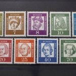 Berlin, MiNr. 199-210 R, 9 Werte mit Zählnummer, postfrisch