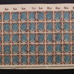 Deutsches Reich, MiNr. 107-110 Bögen + -teile, gestempelt, ungebraucht, postfrisch
