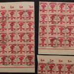 Deutsches Reich, MiNr. 107-110 Bögen + -teile, gestempelt, ungebraucht, postfrisch