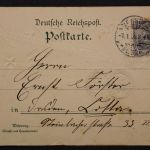 Glückwünsche zum Neuen Jahr, Ansichtskarte mit Münzabbbildung