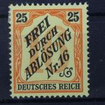 Deutsches Reich Dienst, MiNr. 14, Falz