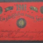 Ein glückliches neues Jahr 1901, Prägekarte, Münzabbildungen