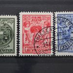 Liechtenstein, MiNr. 116-118, gestempelt