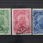 Liechtenstein, MiNr. 1-3 x, gestempelt