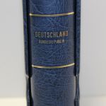 Leuchtturm, blauer Klemmbinder mit Aufdruck "Deutschland Bundesrepublik", Kassette