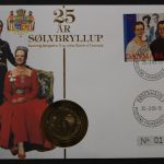 Dänemark, 25 Jahre Reg. Jubiläum, 25.2.93, Numisbrief