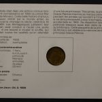 Monaco, Gracia Patricia, 24.3.1993, Numisbrief