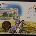 Argentinien, Reiter, Numisbrief vom 15.4.1987
