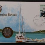 Antigua-Barbuda, Segelschiff, Numisbrief vom 4.11.1986