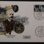 Deutschland, Numisbrief, 1 Rubel Tschaikowsky, 14.10.1993