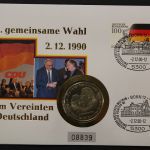 Deutschland, Numisbrief, 1. gemeinsame Wahl 2.12.1990 mit Medaille