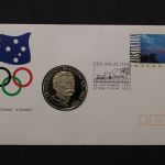 Australien, Numisbrief, Medaille Coubertin, Olympiade