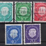 Berlin, MiNr. 182-186 zentrisch gestempelt