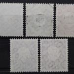 Berlin, MiNr. 182-186 zentrisch gestempelt