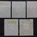 Berlin, MiNr. 182-186 zentrisch Berlin, gestempelt